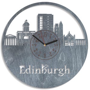 Edimburgo SVG, Skyline della città, Taglio laser del compensato, Xtool Crafts, Modello di orologio, Taglio al plasma CNC, Download istantaneo dei formati SVG AI CDR