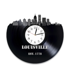 Louisville City SVG, skyline silhouet, staat Kentucky, laserklare bestanden, vinyl record knipsel, Xtool, Cricut, Glowforge, digitale bestanden
