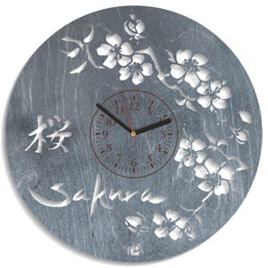 Sakura Blume SVG, Kirschblüten-Design, Laserausschnitt, Sperrholz Uhr Basteln, Xtool-Projekte, Cricut-Vorlagen, Sofort Download