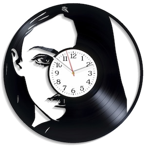 Hermosa chica SVG, siluetas de rostros de mujeres, letrero de metal cortado con láser, descarga digital instantánea, plantilla de Cricut, vector de reloj, arte femenino