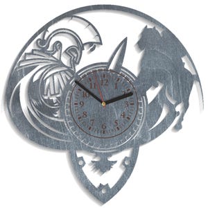 Spartan SVG, Greek Warrior Art, Gladiator Vector, Ancient Greece Design, Plywood Laser Cut, Clock Templates, Xtool, Cricut, Glowforge, CNC