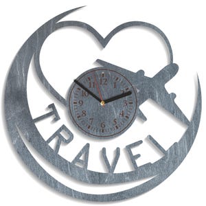 Amateur de voyages SVG, SVG voyageant en avion, conception d'horloge, art du voyageur, téléchargement immédiat, créations Xtool, fichiers machine CNC, projets Glowforge