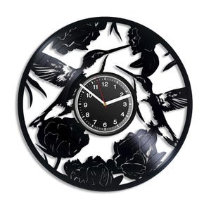 Kolibri SVG für Laser, Uhr geschnitten Datei, Cricut Designs, sofortiger digitaler Download, Sperrholz Ausschnitte, Vogel Silhouette, CNC, Glowforge