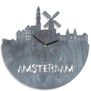 Horizonte de Ámsterdam, corte láser urbano, SVG de Países Bajos, descarga digital instantánea, plantilla Xtool, proyectos de madera con Cricut, artesanía en metal