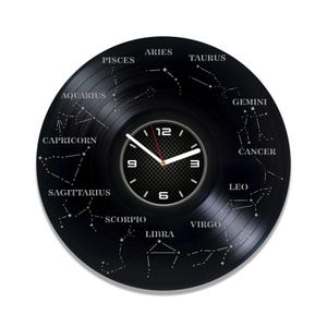 Sterrenbeeld klok, astrologie SVG, sterrenbeeld sterrenbeeld, lasersnijden sjablonen, vinylplaat SVG, horoscoop SVG, digitale bestanden, Cricut Crafts