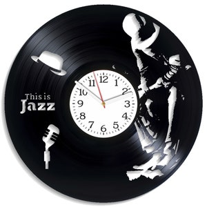 Jazz SVG, arquivo de corte a laser de música, designs Glowforge, recorte de disco de vinil, arquivos de plasma CNC, decoração de músico, download digital instantâneo