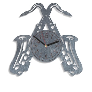 Saxophon SVG, Musikinstrument Uhr, Laser Reday Dateien, Xtool Schneiden, Holz CNC Handwerk, Cricut Projekt, digitaler Download svg cdr ai
