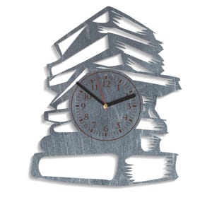 Books SVG, Reading Vectors, Library Clock, Wooden Laser Cutouts, Instant Digital Download ai cdr svg, Glowforge Projects, Xtool Design