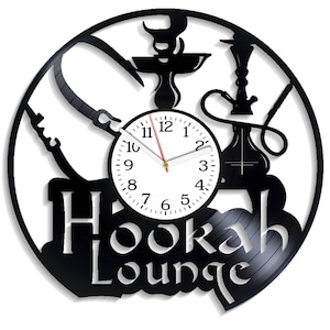Hookah SVG, Metal Laser Cutting, Instant Download, Vector Files, Arabic Design, Shisha, Smoke Art, Plasma Cut Signs, Glowforge Clock
