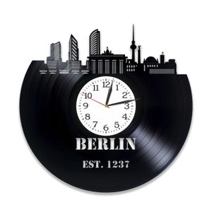 Berlin Skyline SVG, Laser Cutting Template, Germany Design, City Clock, Wood Cricut Crafts, Instant Download, CNC Plasma Project