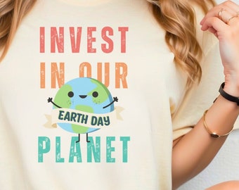 Chemise Jour de la Terre, T-shirt amoureux de la nature, T-shirt Sauvons la planète, Haut militant, T-shirt tendance, Esthétique rétro, Cadeau respectueux de l'environnement, Hippie, Rétro