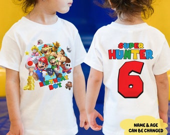 Personalized Mario Birthday PNG, Mario Birthday png, Super Mario Bros Birthday, Mario Name Age PNG, Mario Characters Birthday PNG
