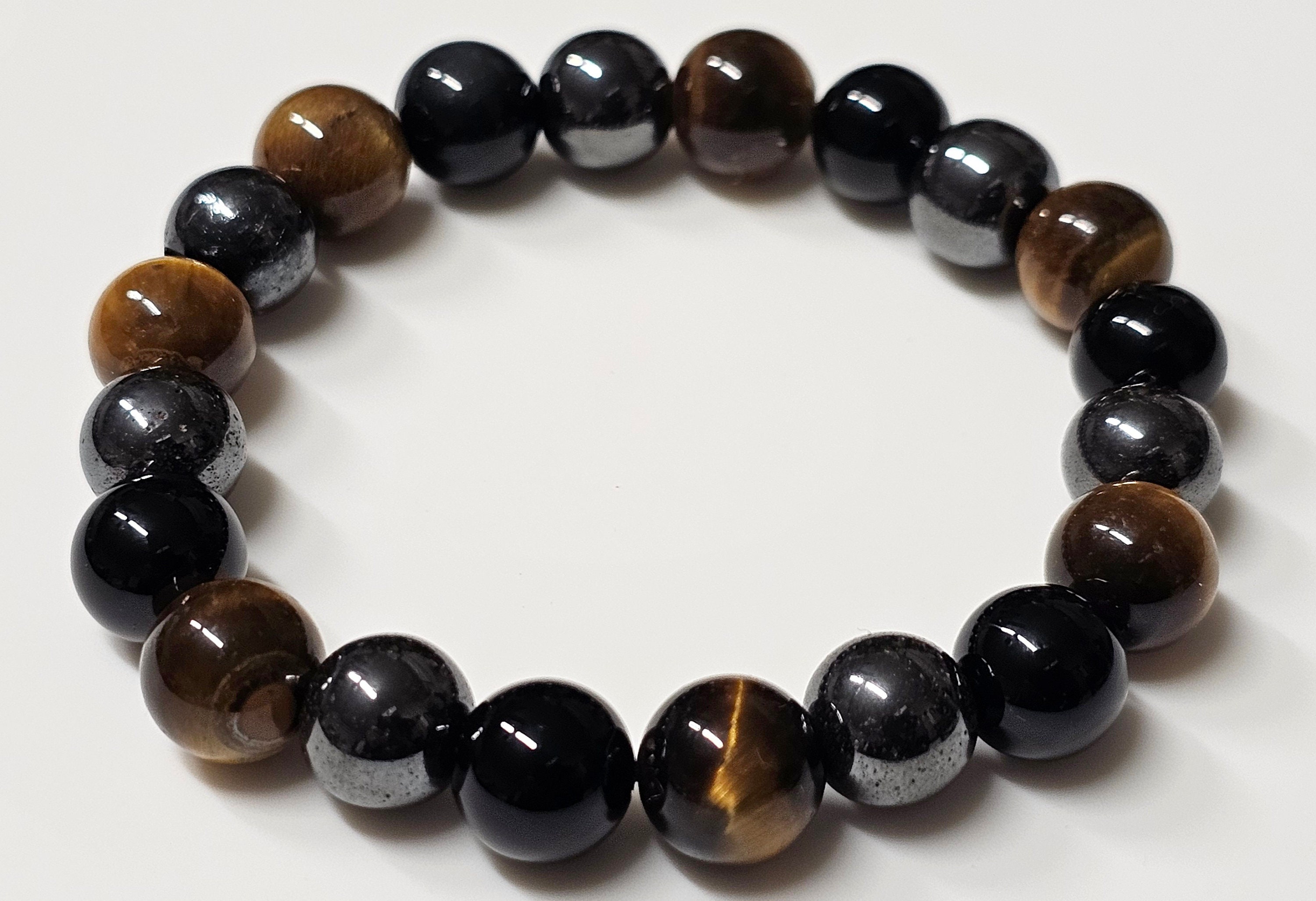 Men's or Women's Triple Protection Bracelet (tiger Eye