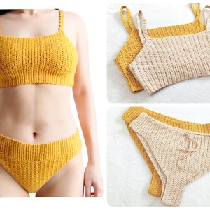 Vega Bikini Set Häkelanleitung | Bikini Top und Bottom Beachwear, häkeln Bademode