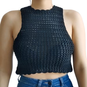 Crochet Pattern X Crop Top for Summer, Festival, Beachwear