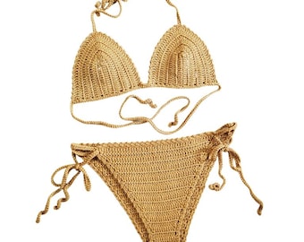 Einfaches Bikini Set Häkelmuster für Sommer, Festival, Bademode