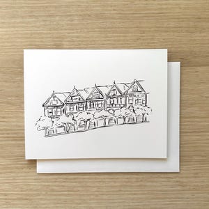 Cartão de felicitações Painted Ladies - Papelaria de São Francisco, Califórnia