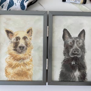 Ritratto di animale domestico dipinto a mano - Dipinto ad acquerello originale personalizzato - Commissionato su ordinazione - Non digitale