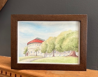 Berkeley Wellman Hall - Watercolor Painting - Giclee Print - 5x7