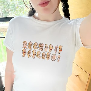 Kewpie Y2k Baby Tee, Doll Baby Tee, Coquette Style, Retro Vintage Graphic Top, Cute Aesthetic Baby Tee Women, Trendy Graphic Top, 90s Tee