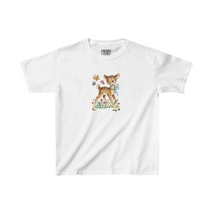 Fawn Deer Baby Tee, Cottagecore Coquette Y2k Vintage Tee, Trending Babydoll Tee, Cute Preppy Coquette Shirt, Aesthetic Baby Tee Women