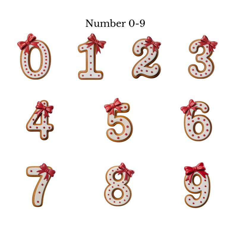 Gingerbread Cookie Alphabet PNG, Christmas Font Clipart (digital ...