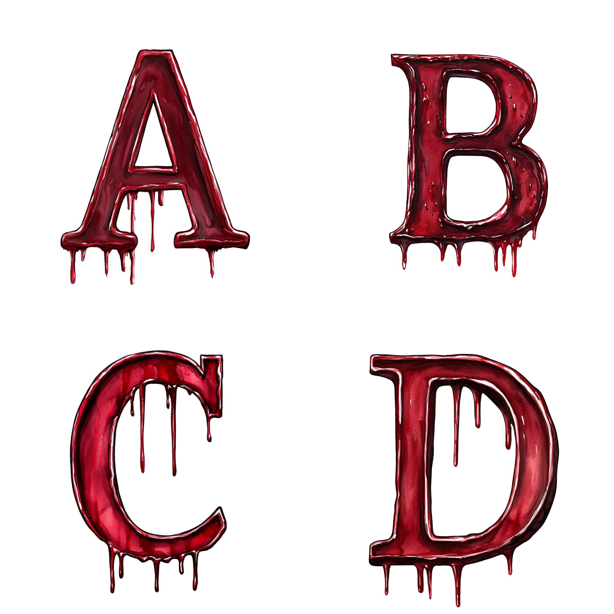 Bloody Letters - Etsy