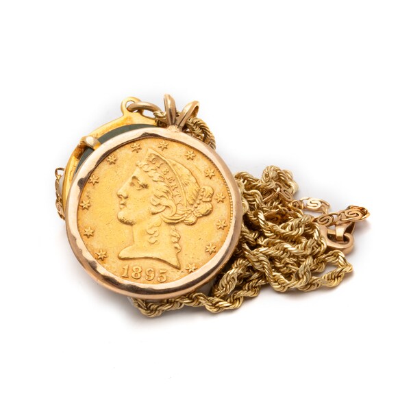 1895 Liberty Five Dollar Gold Coin 5 Dollar "Five D" US Mint