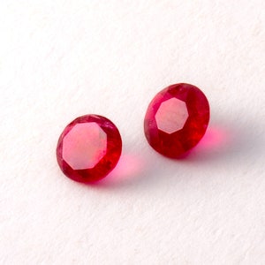 Red Beryl Bixbite NATURAL 2-Stone Pair (Rare &quot;Red Emerald&quot; Gemstones)
