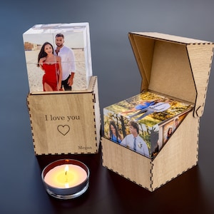 Photo Cube - Magic Anniversary Gifts for Boyfriend, Boyfriend Birthday Gift, Handmade Gift, Gifts for Him, Gifts for Her,  Corporate Gifts