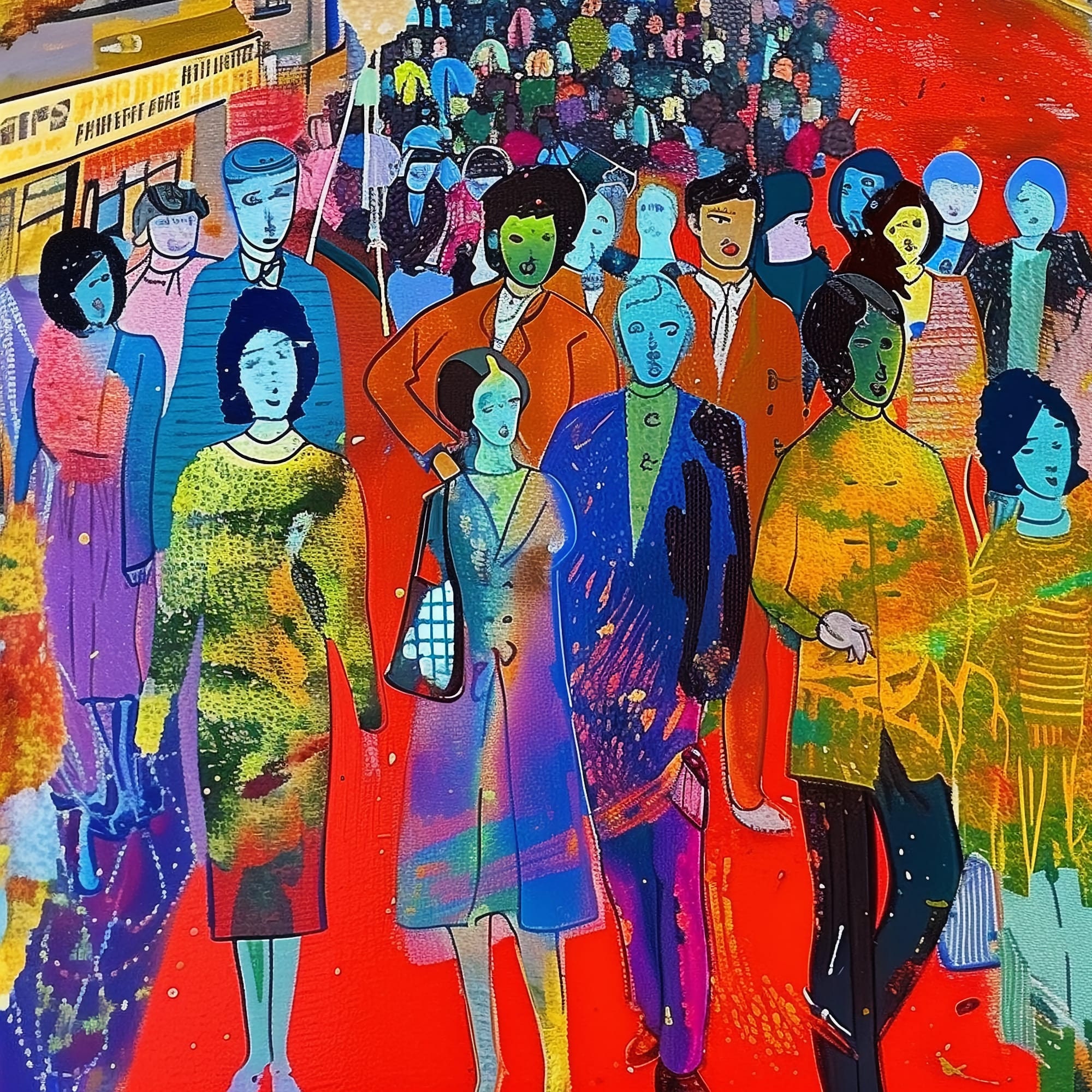 Expressionist Paris Street Scene Art Print: Modern Urban Wall Decor - Etsy
