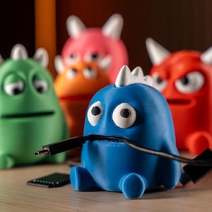 Cable Monster Desk Organizer | Fun Desktop Cable Holder | Cute Monster Cord Management | Unique Tech Gift for Gamers & Students