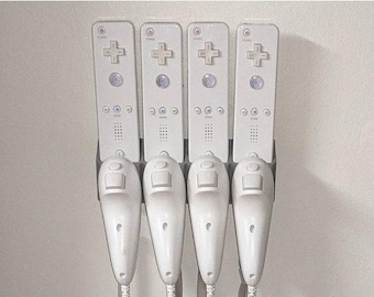WiiMote Holder | Wii+Nunchuck Controller Wall Mount | Double Wii Mote Holder | Quad Wii Mote Holder