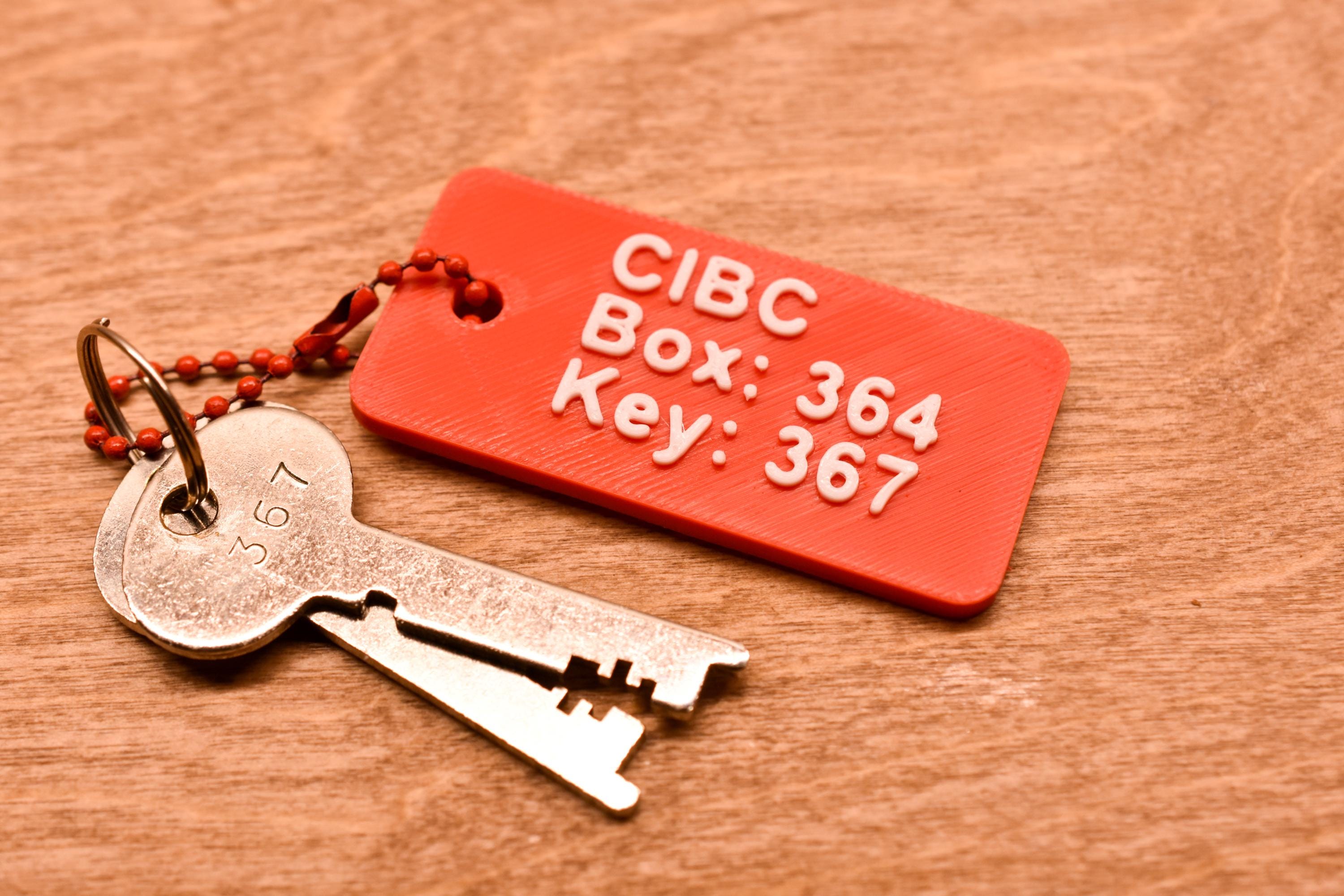 Custom 3D Printed Bank Locker Keychain | Personalized Safety Deposit ...