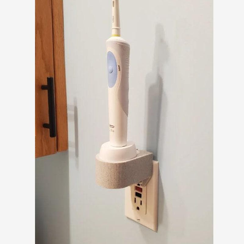 thumbnail image 2 of Oral-B Socket Charger Adapter Stand – Compact Wall Plug Toothbrush Holder 2 of 4