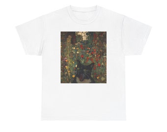 Gustav Klimt Inspired Cat Meme Unisex Heavy Cotton Tee Viral Cat Art Meme Shirt