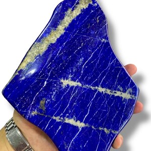 High-quality lapis lazuli in free form – Deep blue lapis crystal – Third eye – Hand-polished lapis lazuli, origin Afghanistan – Top quality