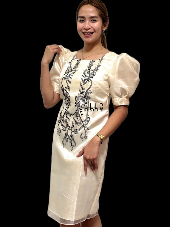 Modern Filipiniana Barong Dress Embroidery Etsy Canada