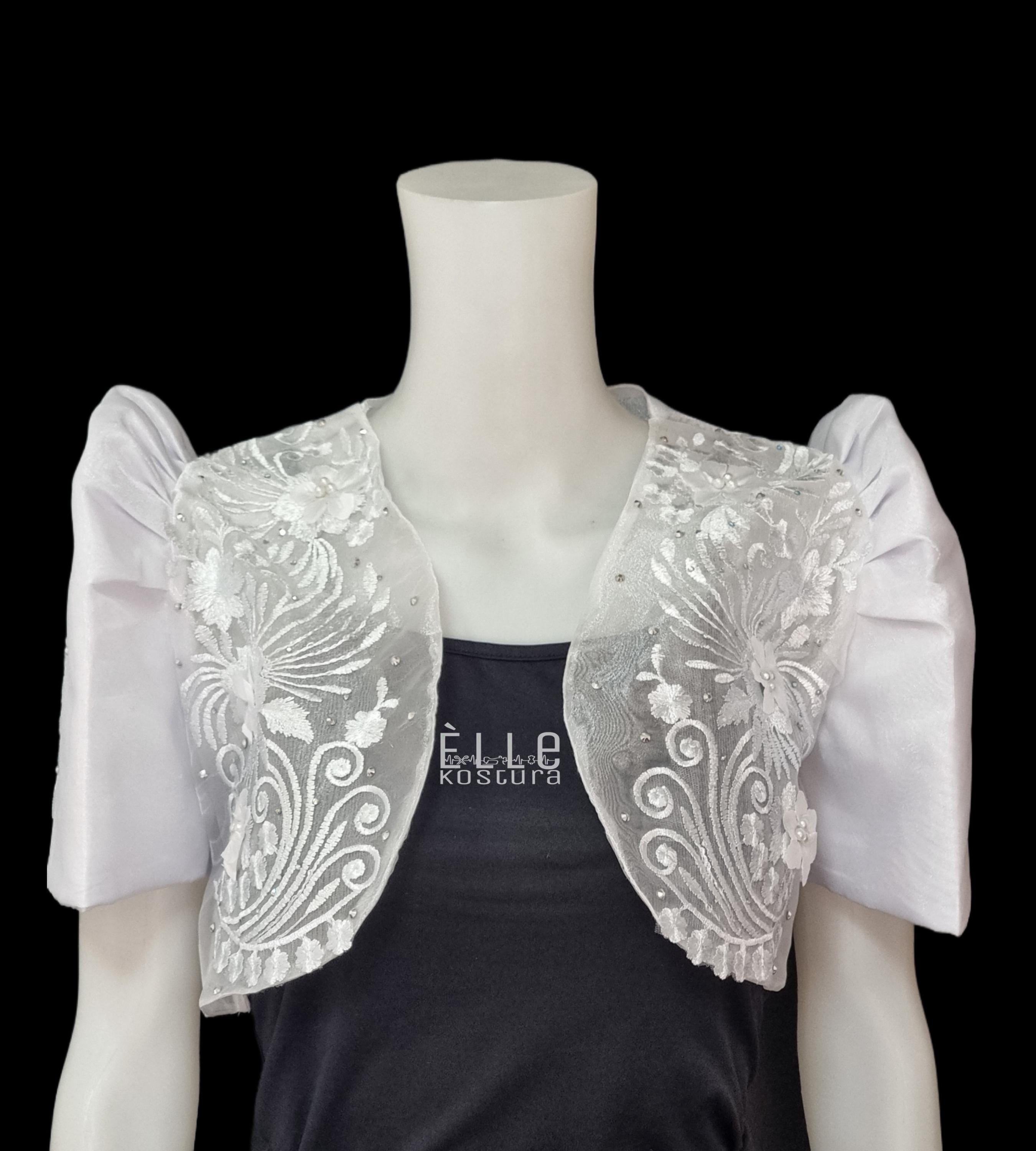 Filipiniana Lace Bolero Top: Modern Butterfly Sleeve Blouse - Etsy