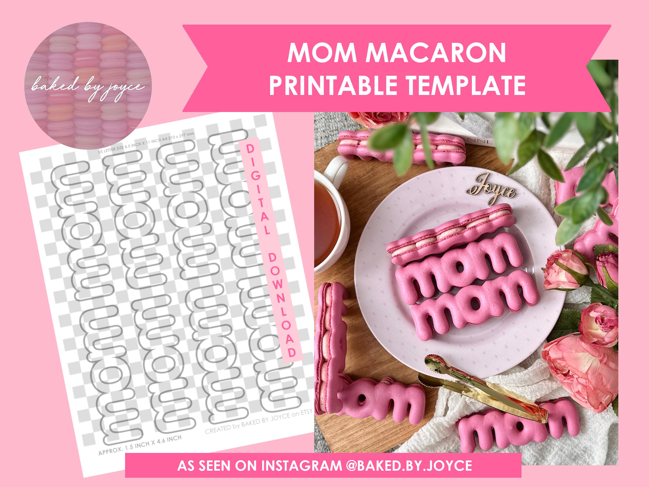 Printable MOM Macaron Template