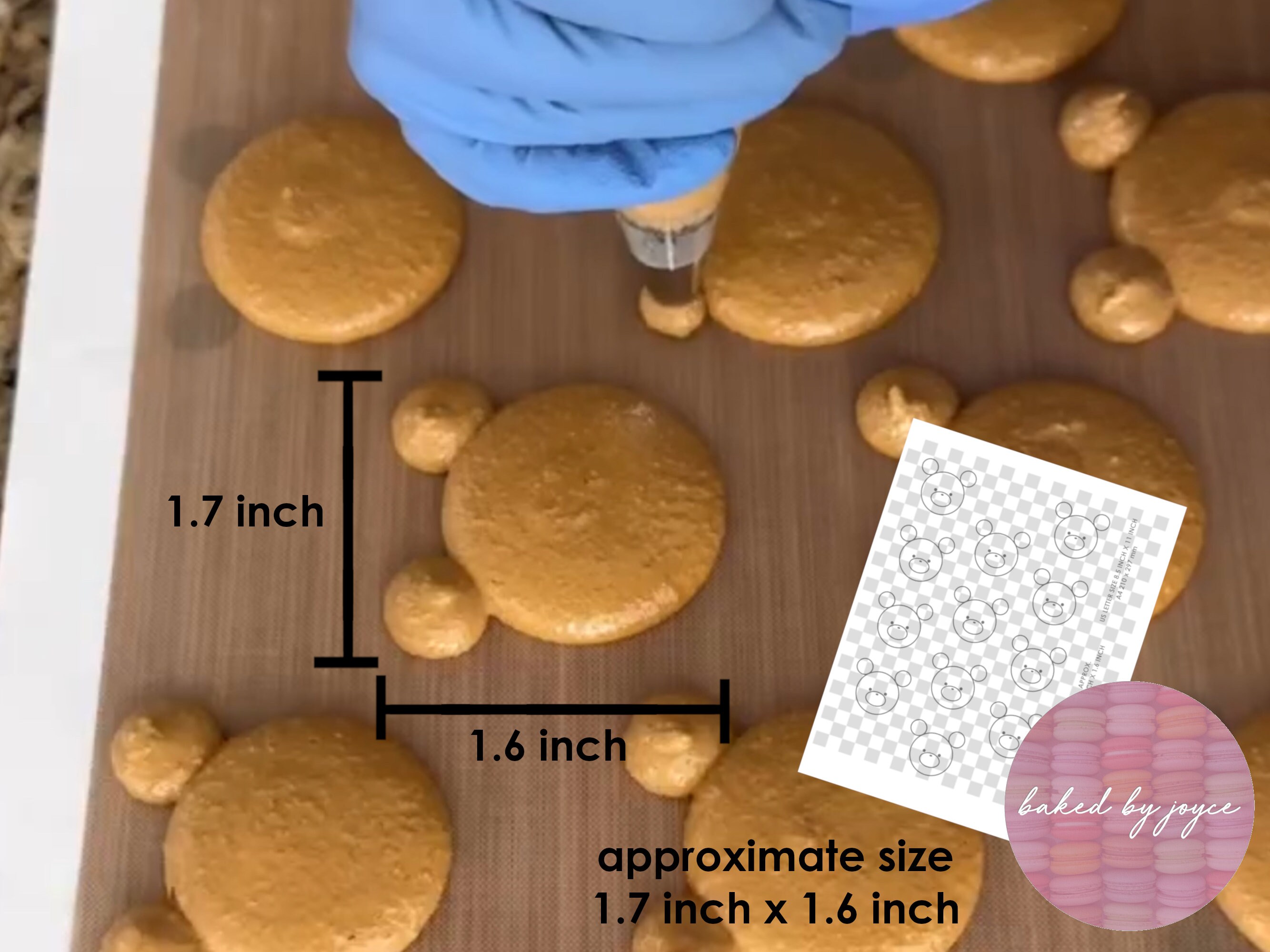 Printable Teddy Bear Macaron Template - Etsy