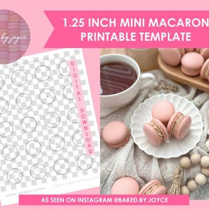 Printable 1.25 Inch Mini Macaron Template