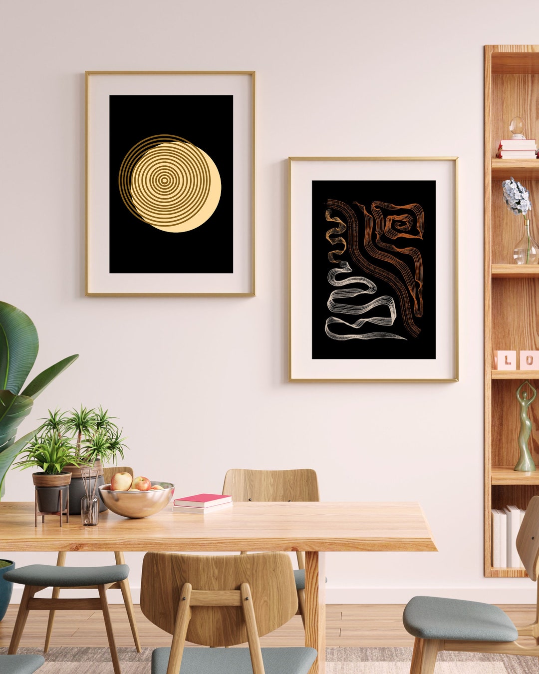 Black Wall Art Printable Set of Two With 3 Different Sizes_30cmx40cm ...