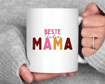 Tasse Beste Mama, Tasse personalisiert, Tasse mit Namen, Tasse Mama personalisiert, Muttertag, Geschenk für Mama