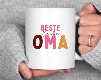 Tasse Beste Oma, Tasse personalisiert, Tasse mit Namen, Tasse Oma personalisiert