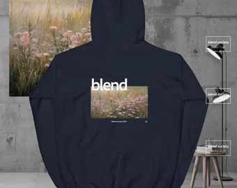 blend pullover hoodie | Flower landscape nr. 02