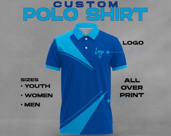 Custom Sublimated Polo Shirt, Personalized Team Uniform