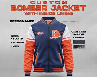 Custom Sublimated Bomber Jacket, Personalized Team Apparel