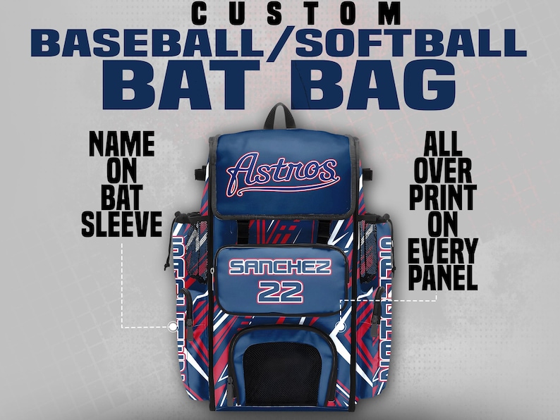 Sublim8Me Baseball Softball Bat Bag - Thumbnail 5