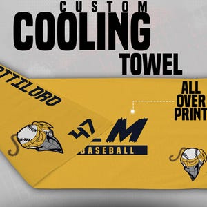 Custom Sublimated Cooling Towel: Personalized Sports Team Rally Towel